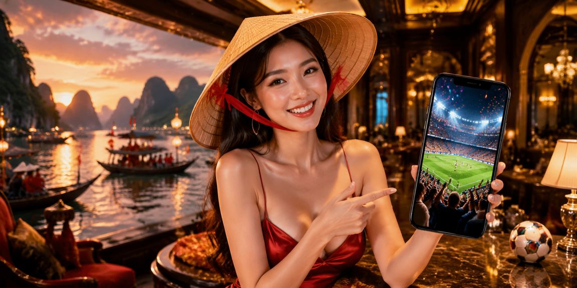 Cảnh Sài Gòn đặc trưng với nón lá, gợi nhớ không khí đăng ký nhận thưởng trực tuyến